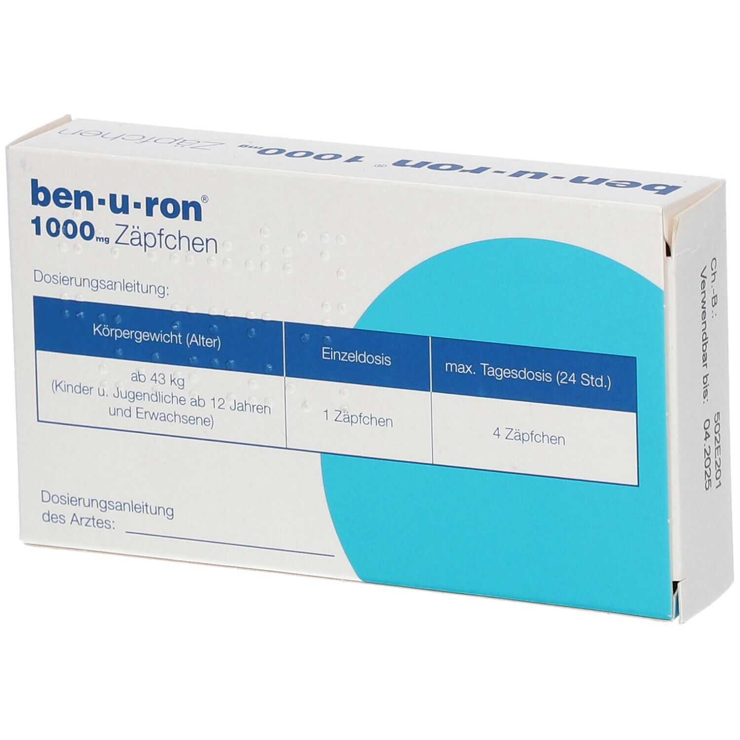 BEN-U-RON supp 1000 mg adult 10 pce