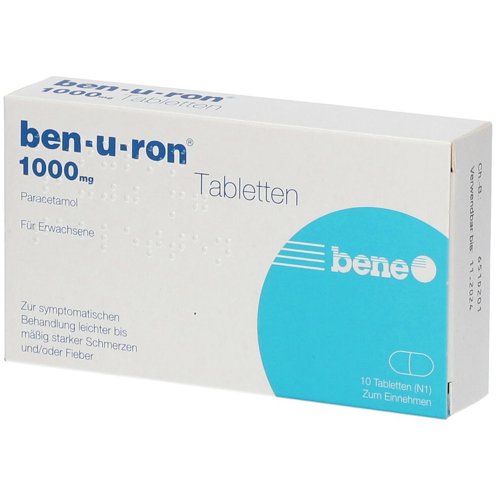 BEN-U-RON supp 1000 mg adult 10 pce