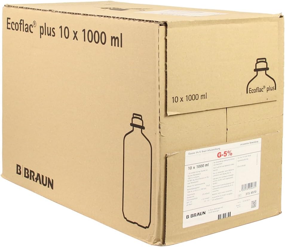 GLUC Braun sol perf 5 % 1000ml Ecofl pl 10 pce