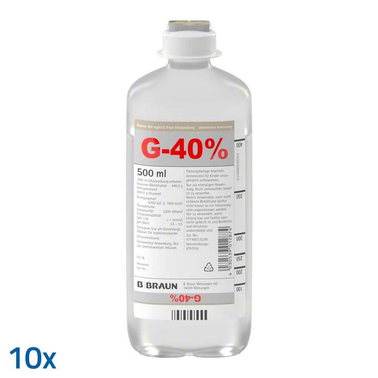 GLUC Braun sol perf 40 % 500ml Ecofl pl 10 pce