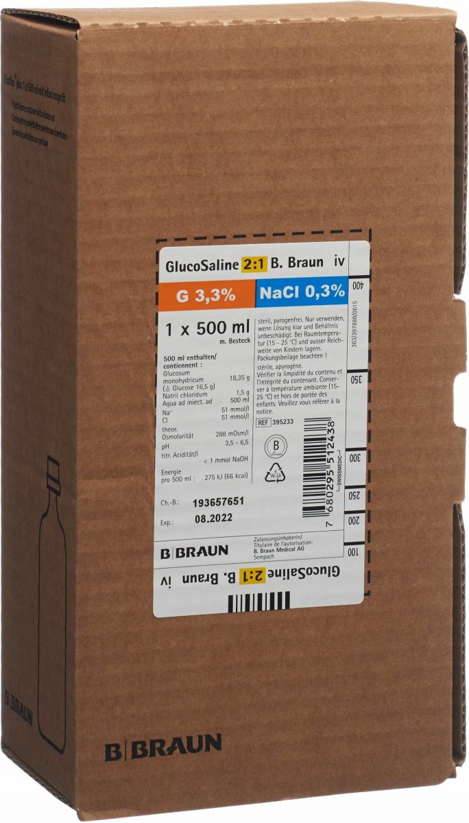 GLUCOSALINE 2:1 Braun 250ml Ecofl pl 10 pce