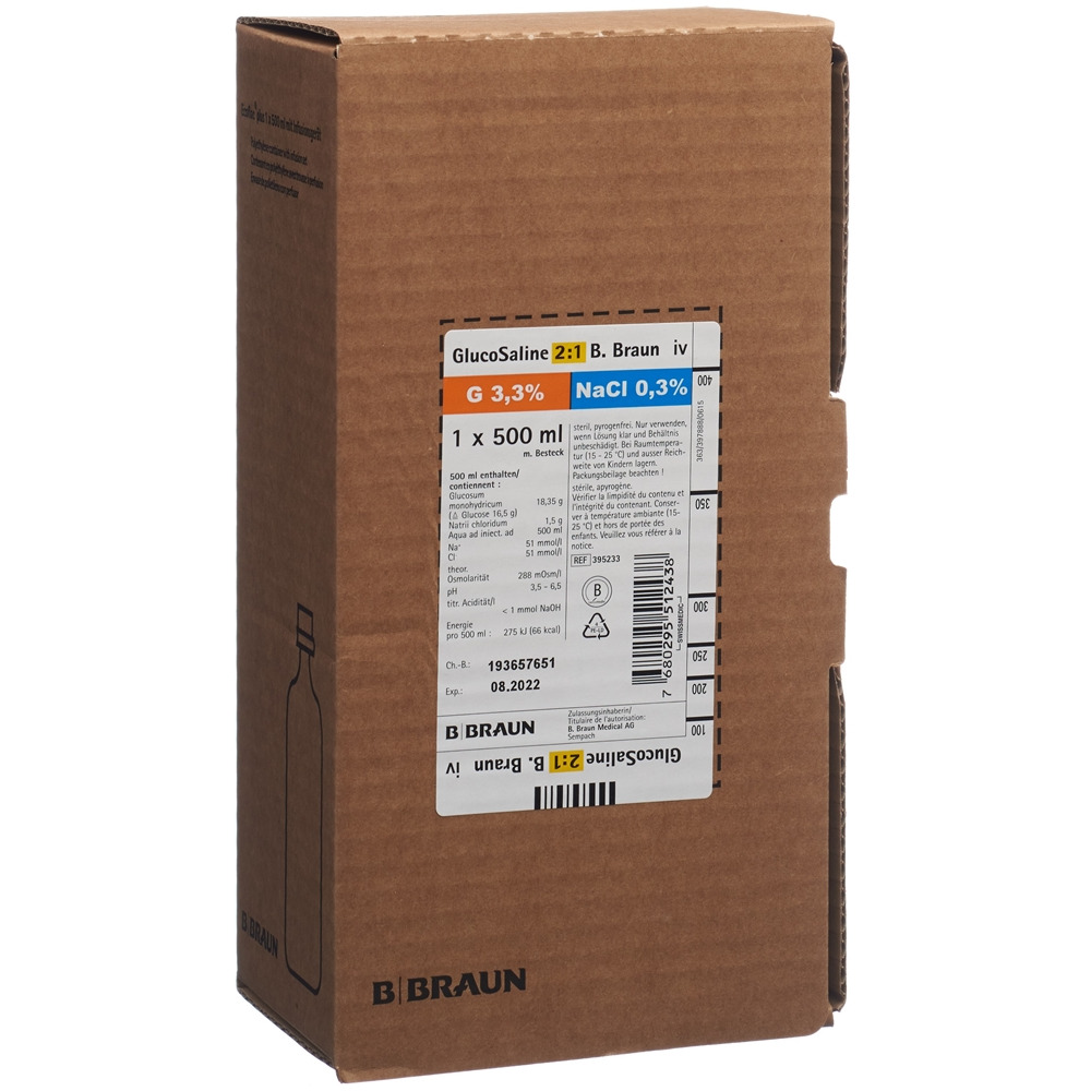 GlucoSaline 2 : 1 B. Braun, Infusionslösung