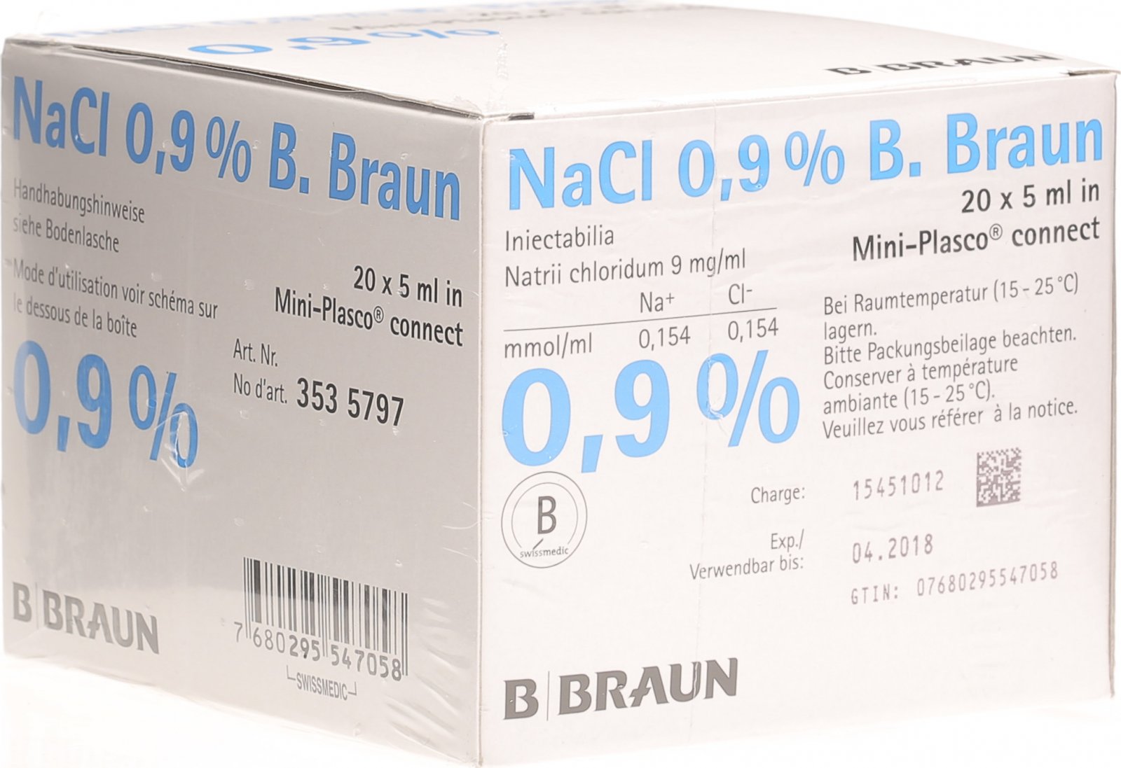 NaCl 0.9 % B. Braun, Infusionslösung