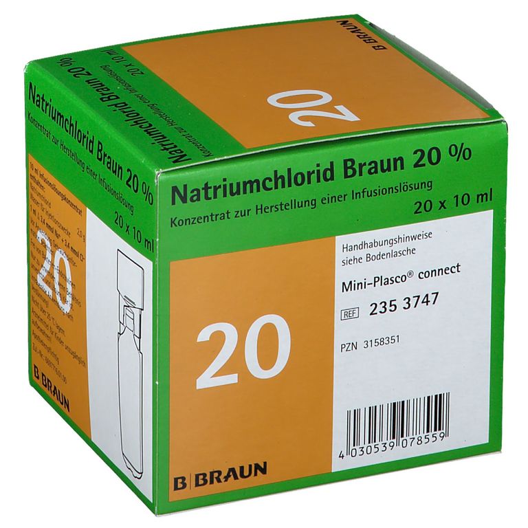 NaCl 10 % B. Braun, Zusatzampullen zu Infusionslösungen