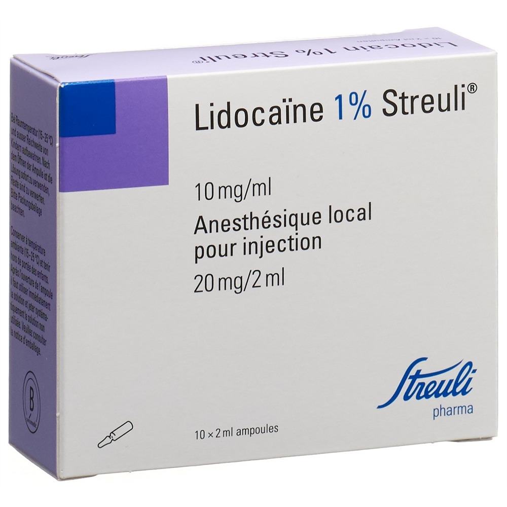 Lidocaïne Streuli Ampoules 10mg/ml, 10x2ml