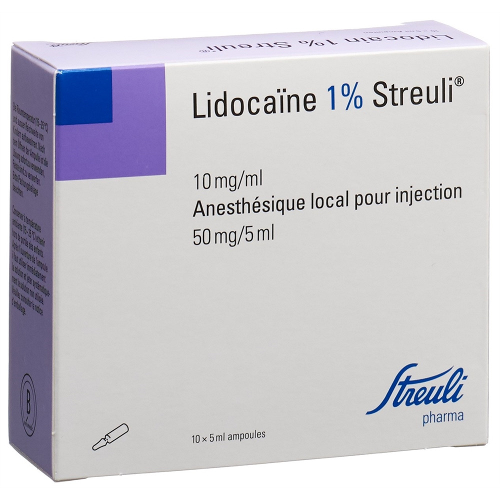 Lidocaïne Streuli Ampoules 10mg/ml, 10x5ml