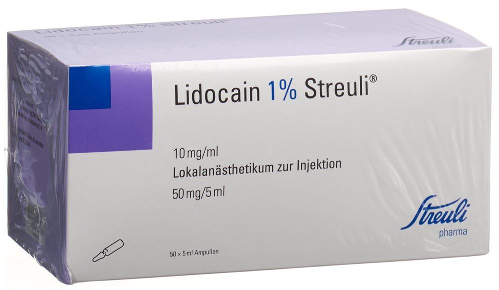 Lidocaïne Streuli Ampoules 10mg/ml, 50x5ml