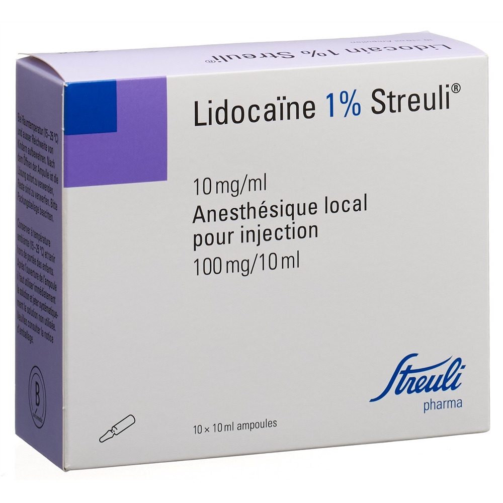 Lidocaïne Streuli Ampoules 10mg/ml, 10x10ml