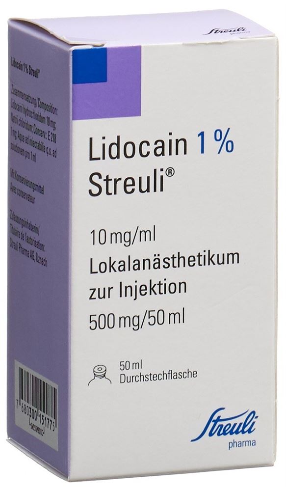 Lidocaïne Streuli Flacons 10mg/ml, 1x50ml