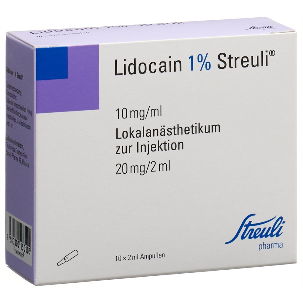 Lidocain Streuli Ampullen 20 mg/ml, Injektionslösung