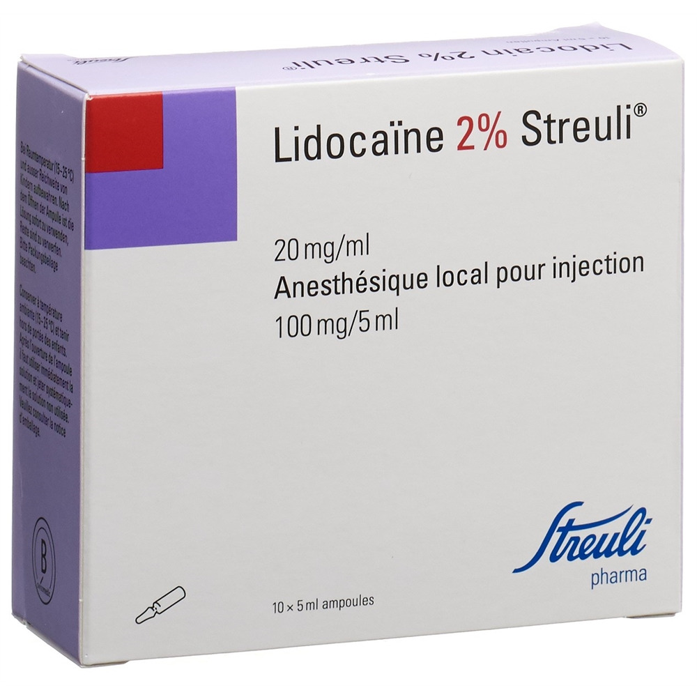 Lidocaïne Streuli Ampoules 20mg/ml, 10x5ml