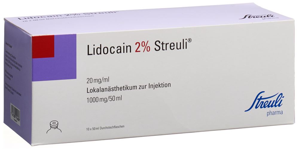 Lidocaïne Streuli Flacons 20mg/ml, 10x50ml