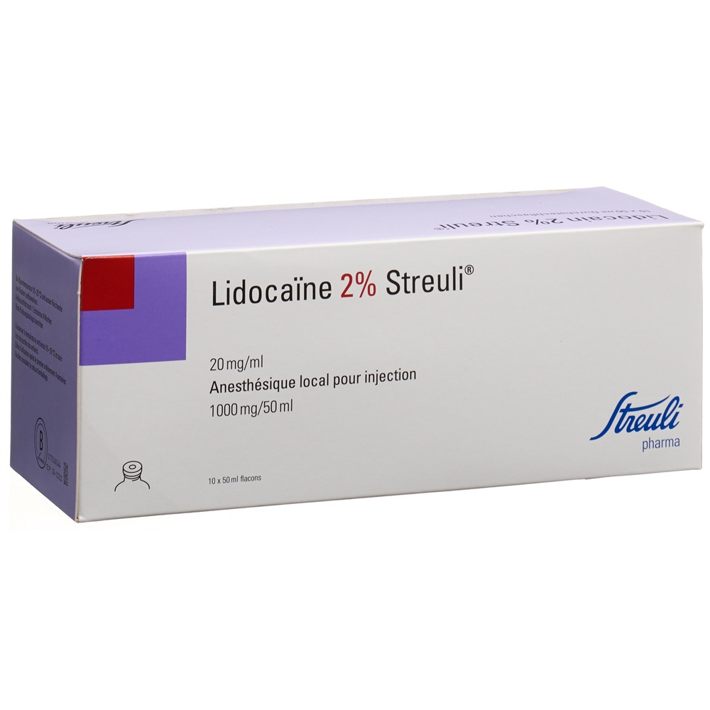 Lidocaïne Streuli Flacons 20mg/ml, 10x50ml