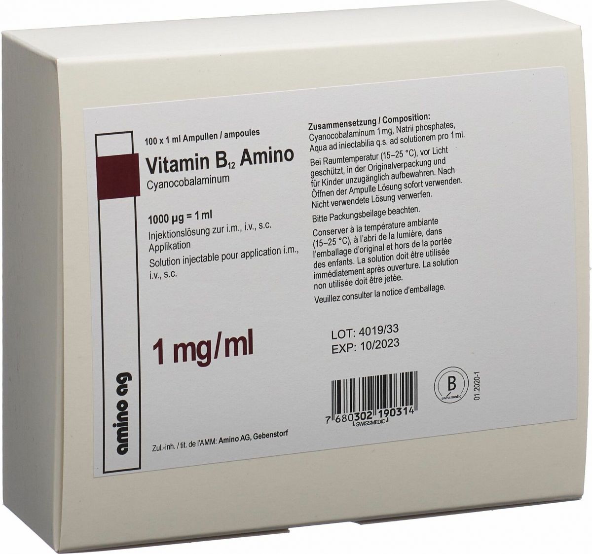 Vitamin B12 Amino, Injektionslösung