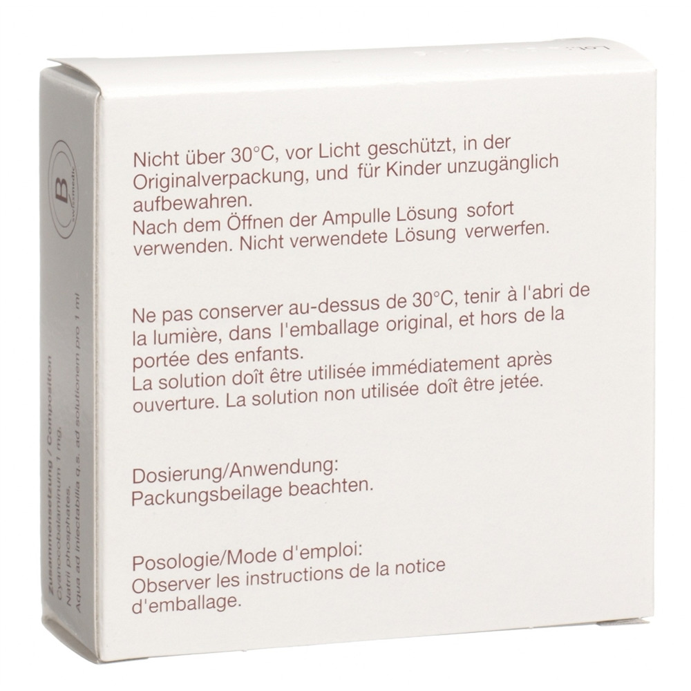 VITAMINE B12 Amino sol inj 1000 mcg 10 amp 1 ml