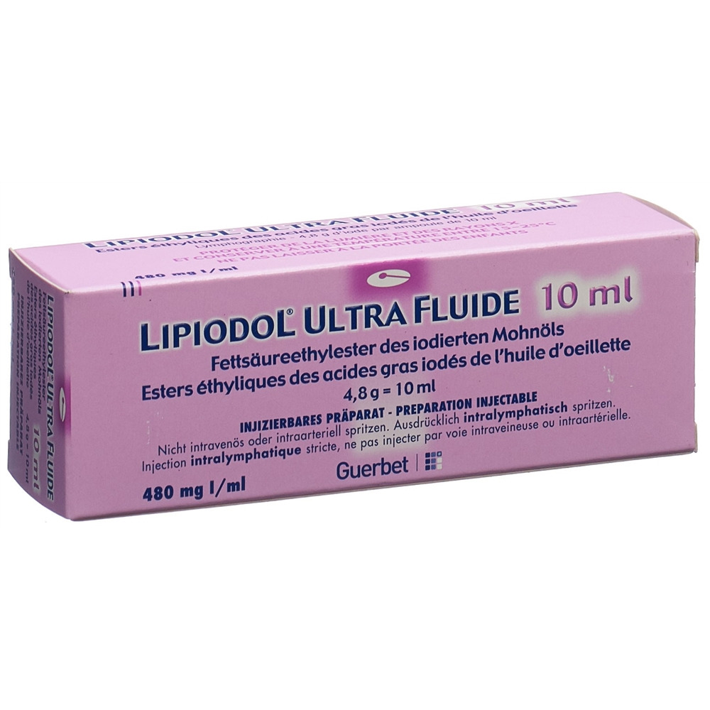 LIPIODOL Ultra-fluide sol inj; 10 ml ampoule