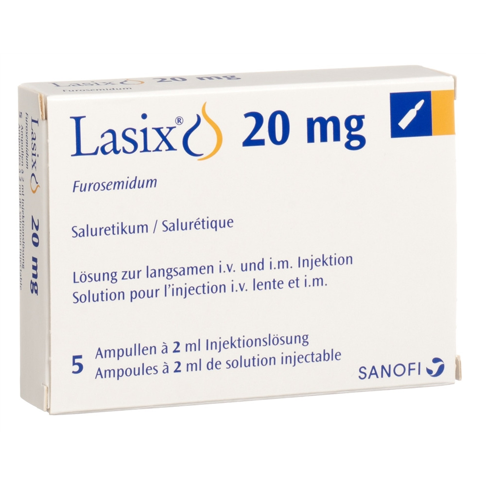 LASIX sol inj 20 mg/2ml 5 amp 2 ml