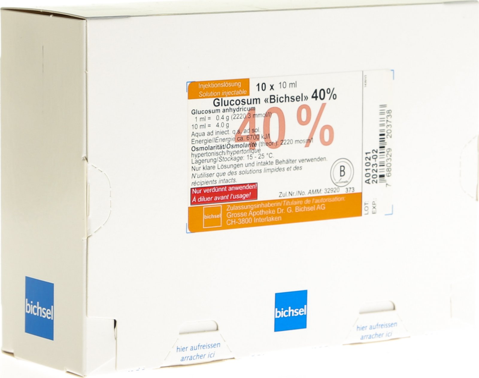 Glucosum "Bichsel" 40 %, Infusionslösung
