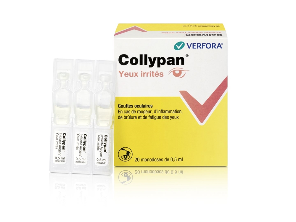 Collypan yeux irrités, collyre en solution (monodoses)