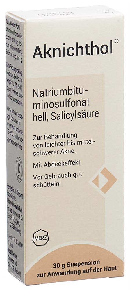 Aknichthol, Suspension