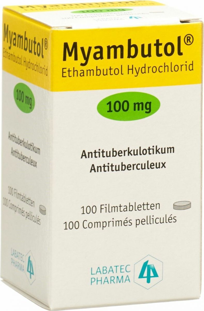 Myambutol 100mg, comprimés pelliculés