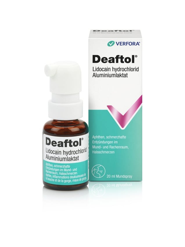 Deaftol, solution pour pulvérisation buccale