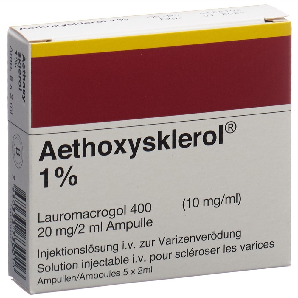 AETHOXYSKLEROL sol inj 1 % 5 amp 2 ml