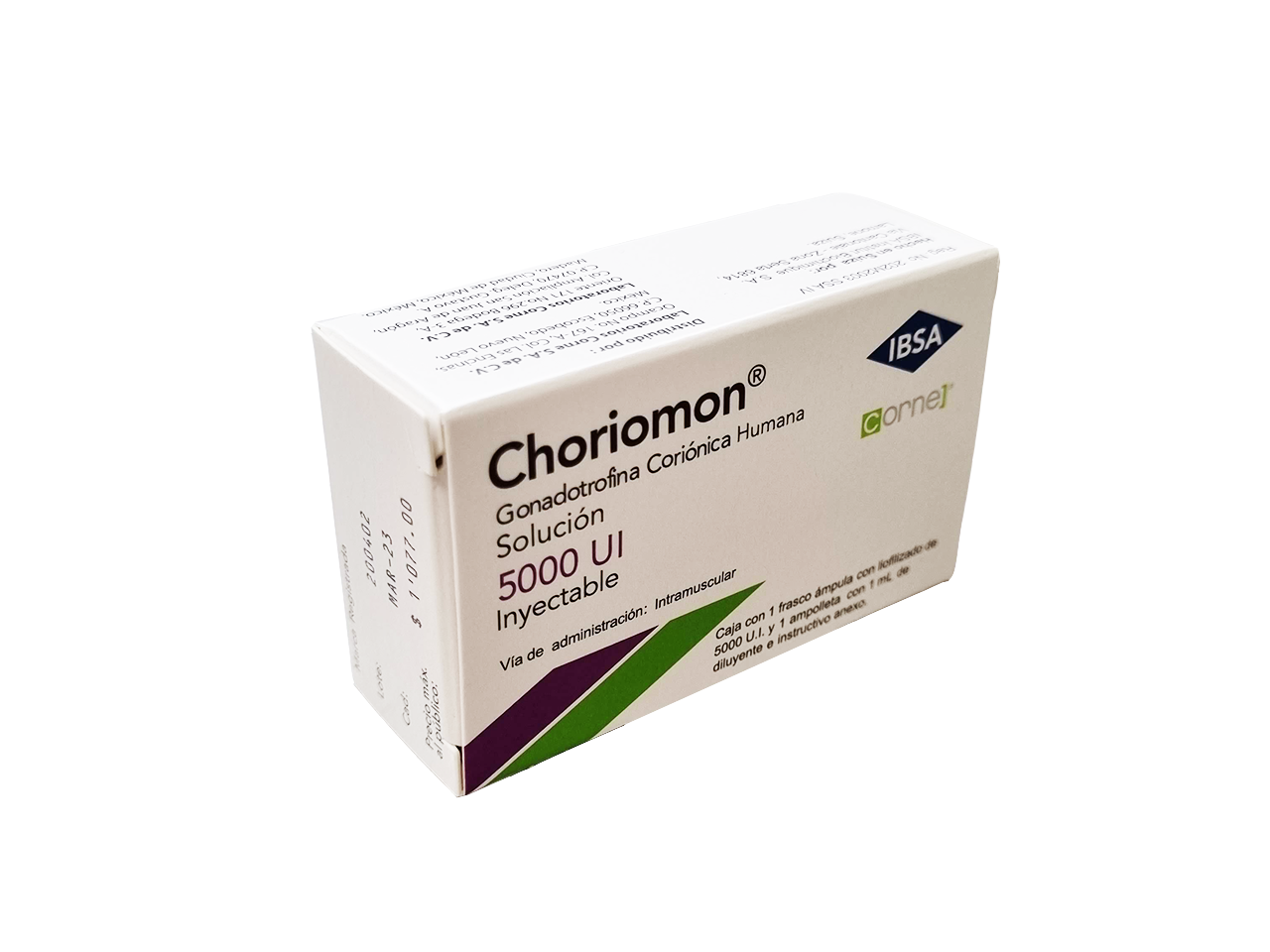 Choriomon 5000, polvere e solvente per soluzione iniettabile (siringa preriempita con solvente)