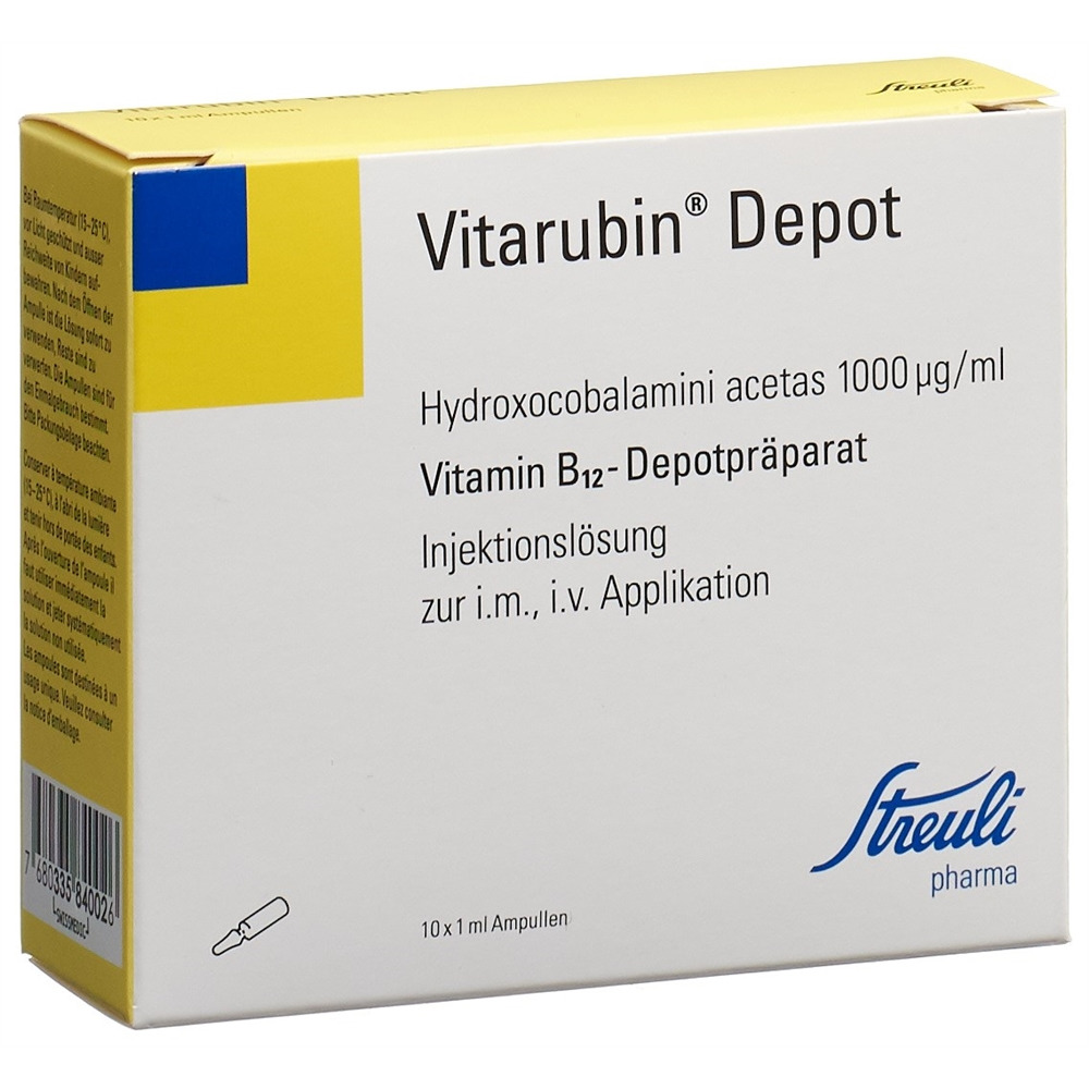 VITARUBIN Dépôt sol inj 1 mg/ml 10 amp 1 ml