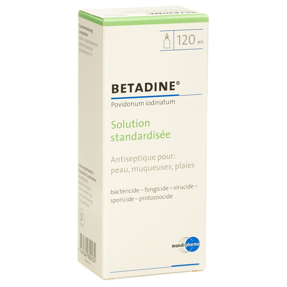 Betadine solution standard, sol (ancien), 120 ml