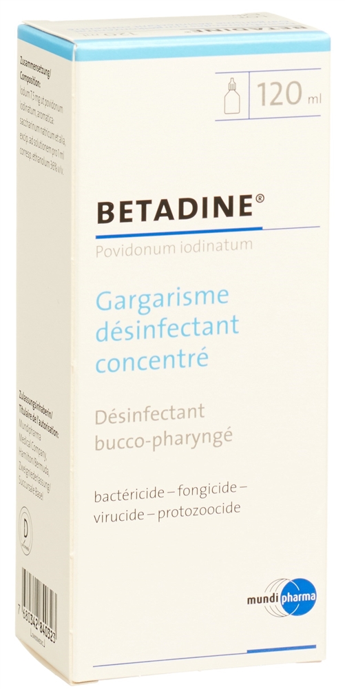 BETADINE gargarisme concentré 120 ml