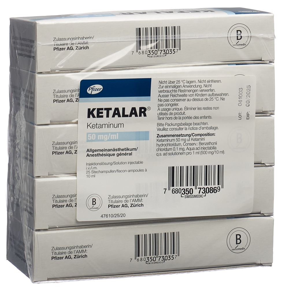 Ketalar 50 mg/ml, Injektions- (i.v., i.m.) / Infusionslösung (i.v.)