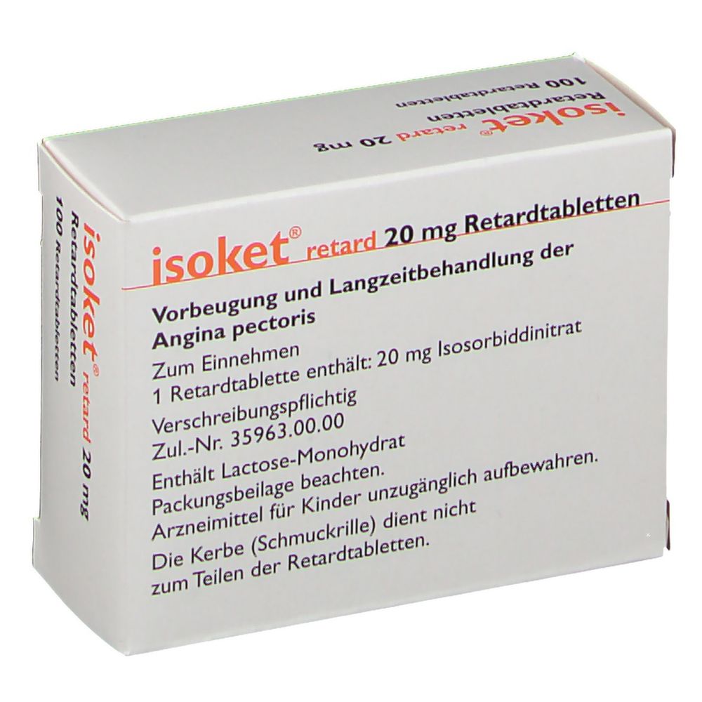 Isoket retard 20 mg, Retardtabletten