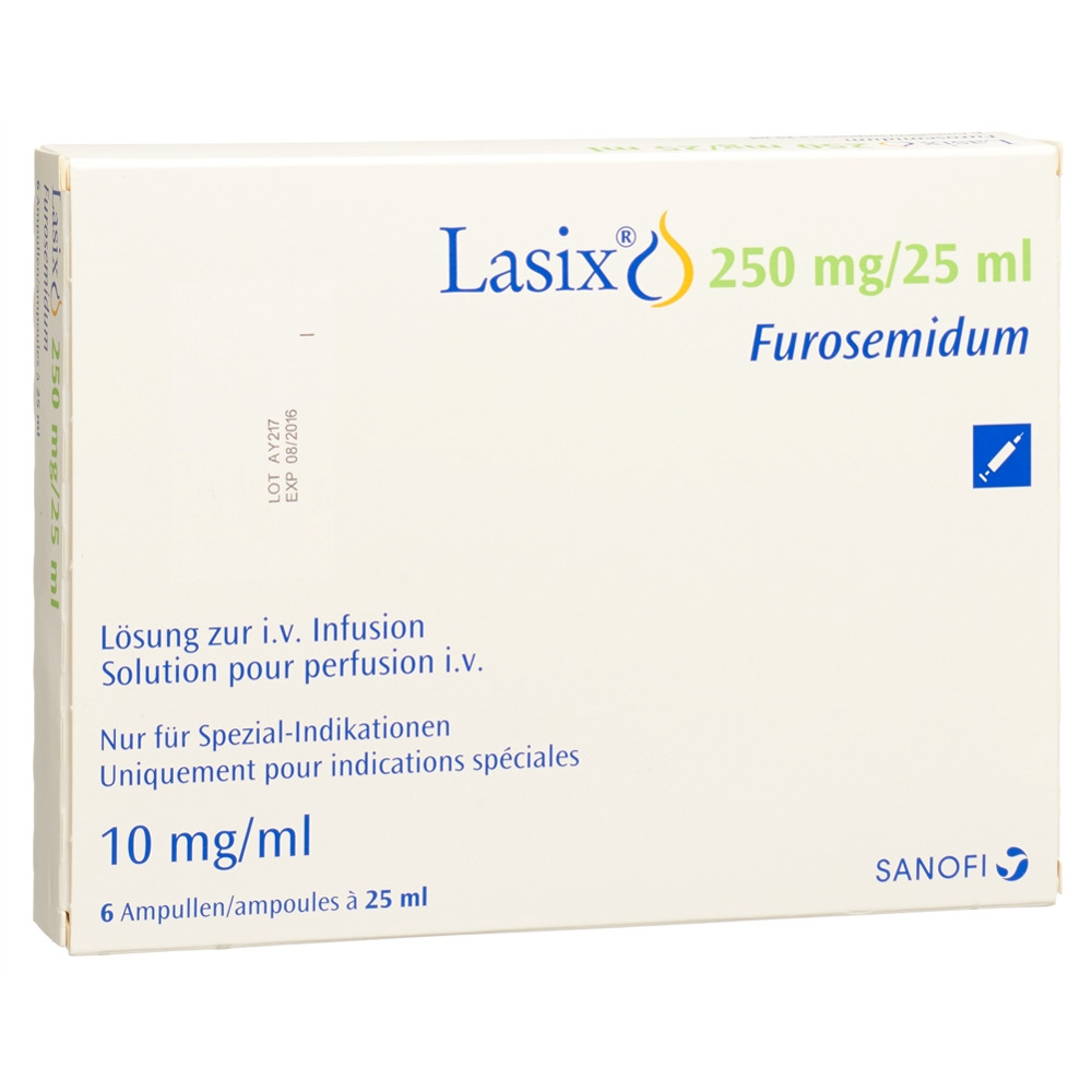 LASIX sol perf 250 mg/25ml i.v. 6 amp 25 ml