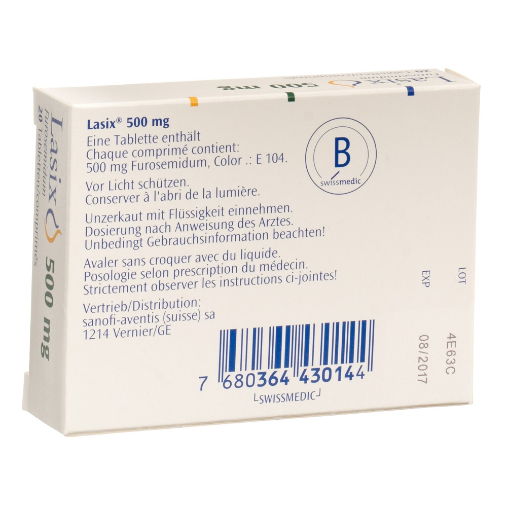 Lasix 500 mg, comprimés