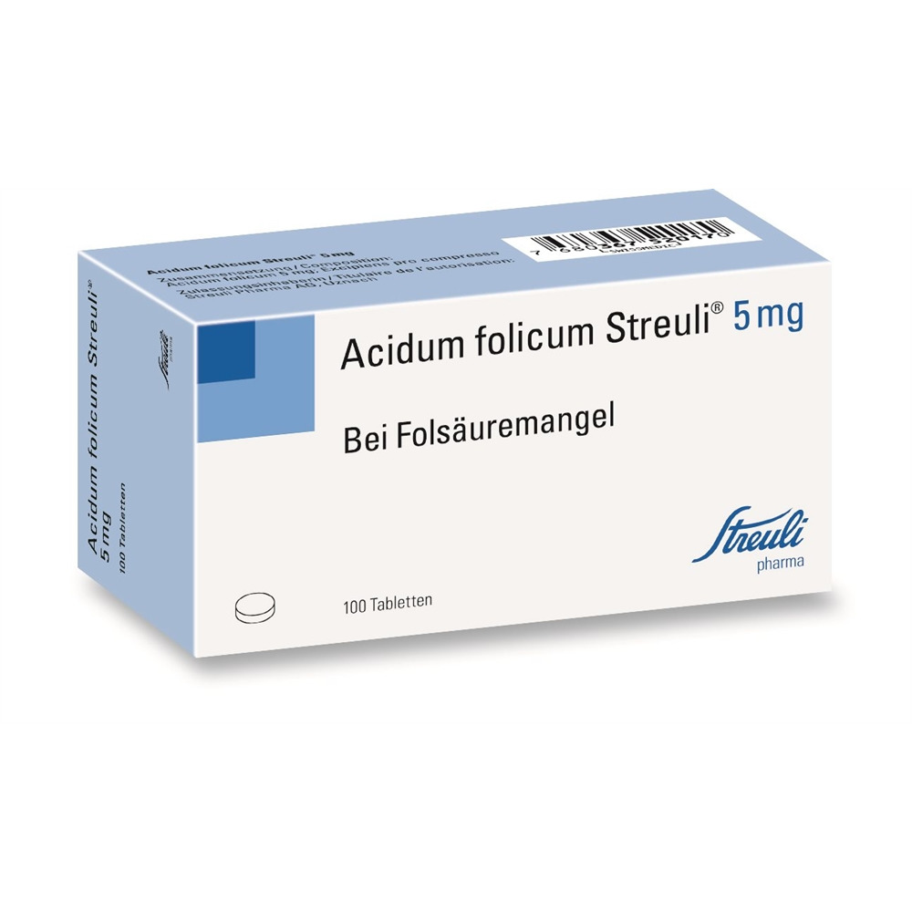 Acidum folicum Streuli 5 mg, Tabletten