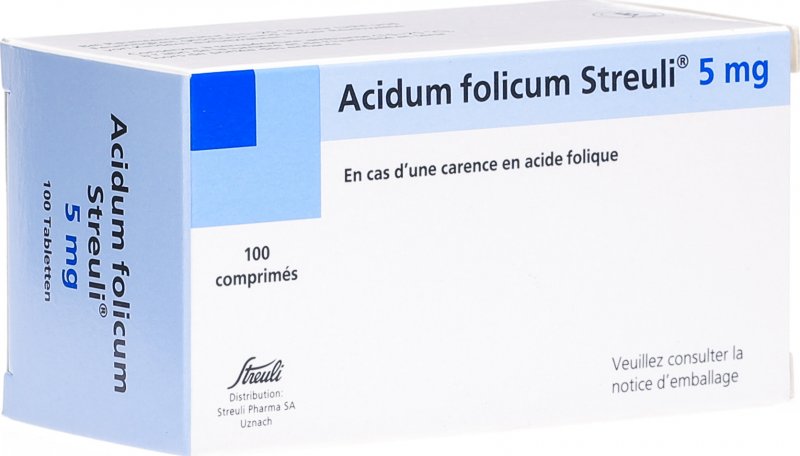 Acidum folicum Streuli 5 mg, Tabletten