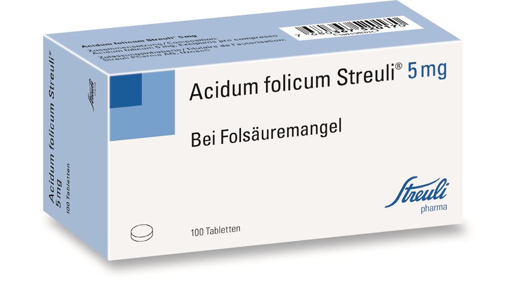 ACIDUM FOLICUM Streuli cpr 5 mg 100 pce