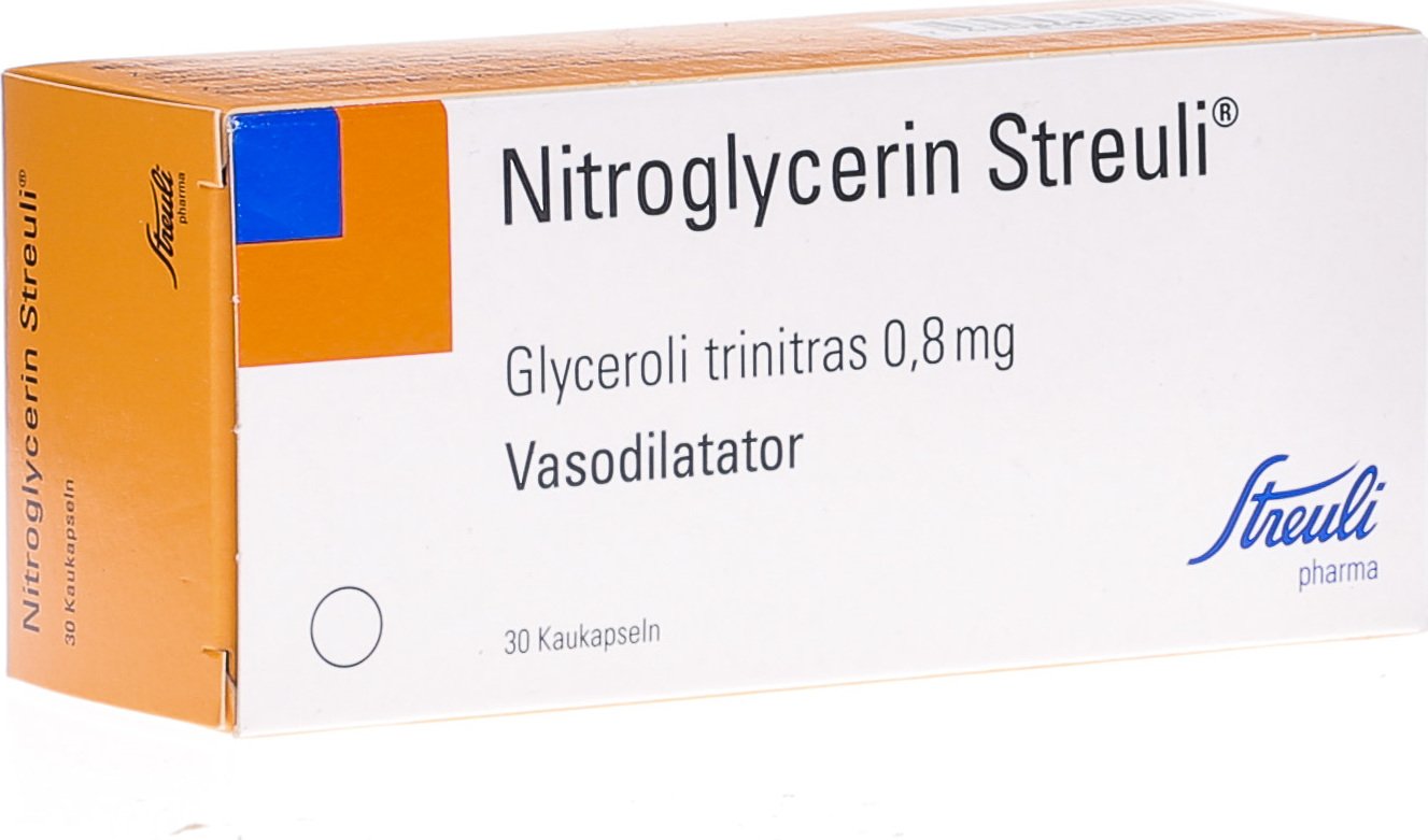 Nitroglycerin Streuli, Weichkapseln zum Zerbeissen