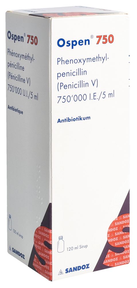 OSPEN 750 sirop 750000 UI/5ml fl 120 ml