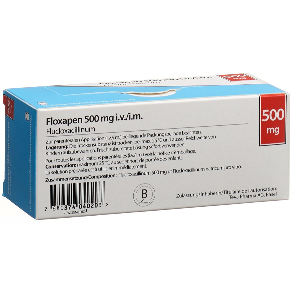 Floxapen 500 mg i.v./i.m., Pulver zur Herstellung einer Injektions-/Infusionslösung
