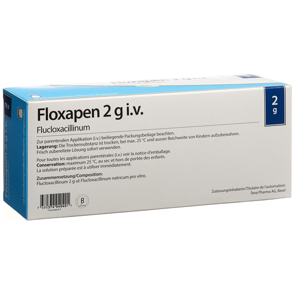 Floxapen 2 g i.v., Pulver zur Herstellung einer Injektions-/Infusionslösung
