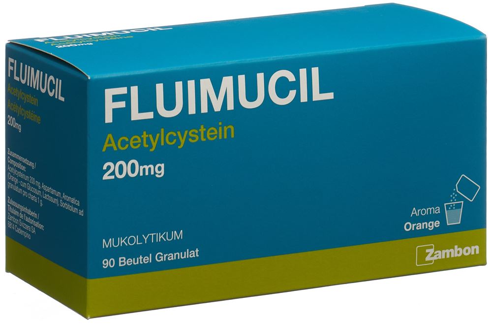 FLUIMUCIL gran 200 mg adult sach 90 pce