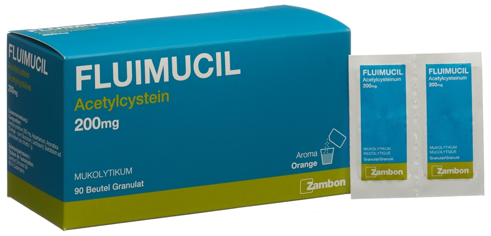 FLUIMUCIL gran 200 mg adult sach 90 pce