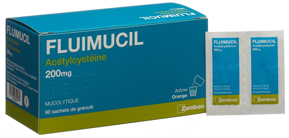 FLUIMUCIL gran 200 mg adult sach 90 pce