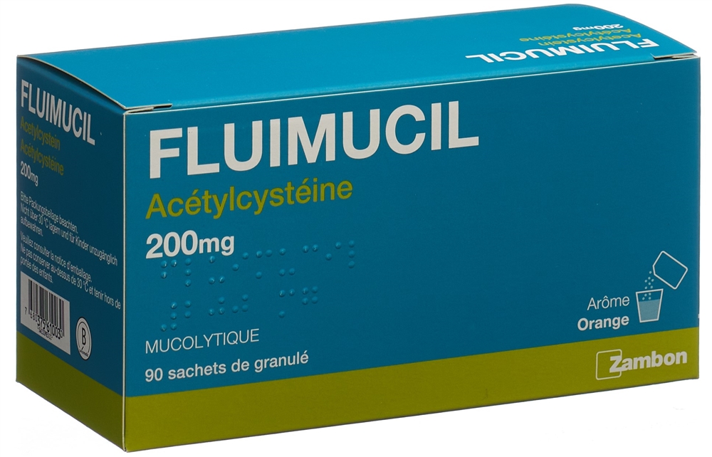 FLUIMUCIL gran 200 mg adult sach 90 pce