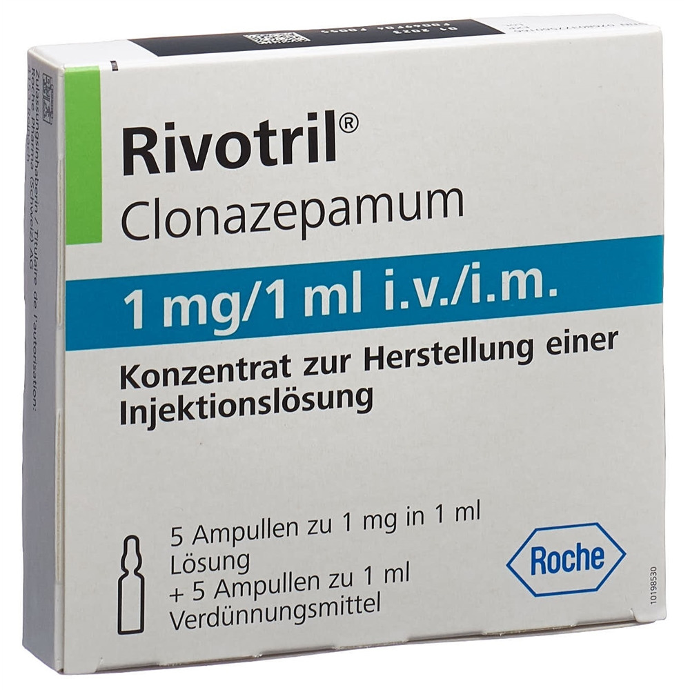 RIVOTRIL conc inj 1 mg 5 amp 1 ml
