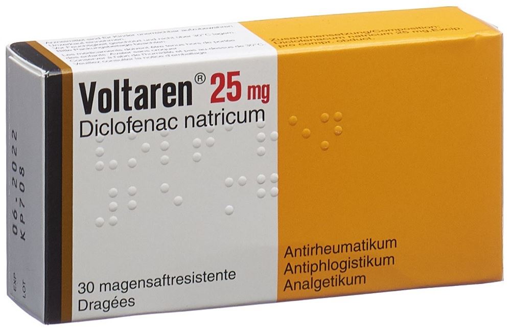 VOLTARENE drag 25 mg 30 pce