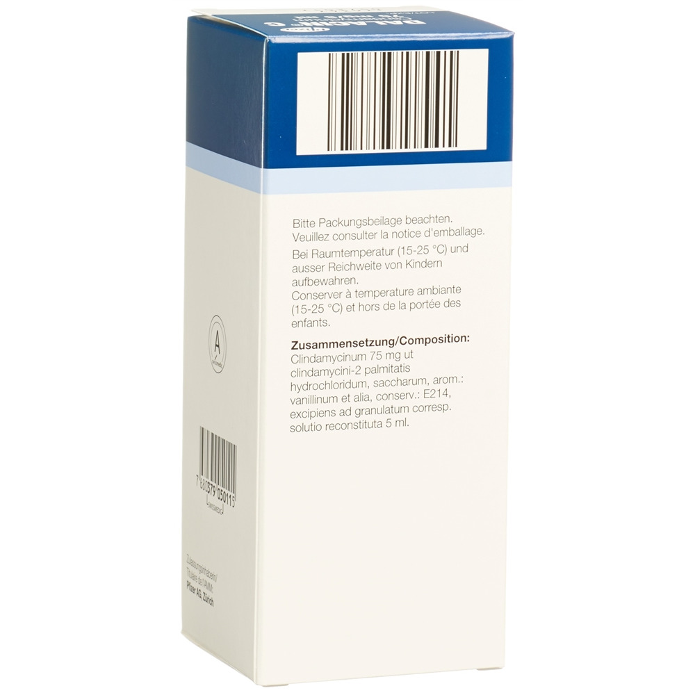 DALACIN C gran 75 mg/5ml pour sirop fl 80 ml