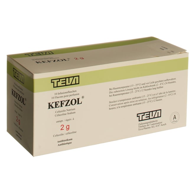KEFZOL subst sèche 2 g fl 10 pce
